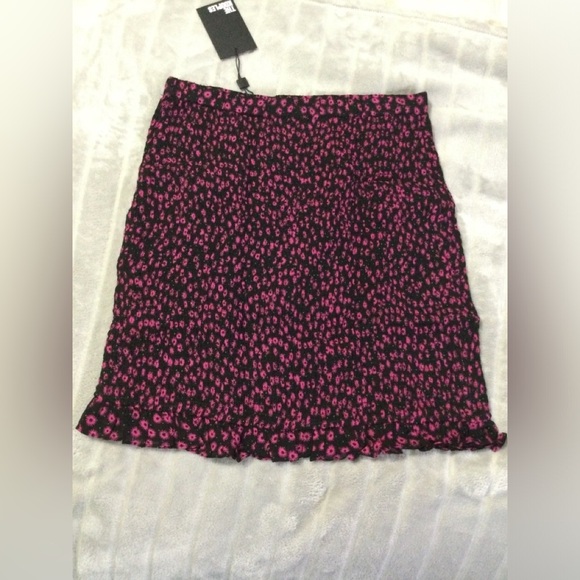 The Kooples Dresses & Skirts - The Kooples Ditsy Flower Mini Skirt Pink/Black